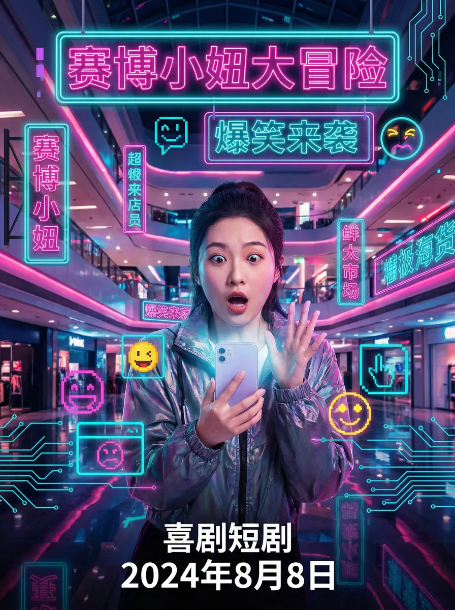 波多野结衣thunder 搞笑喜剧短剧 - 赛博小妞大冒险海报